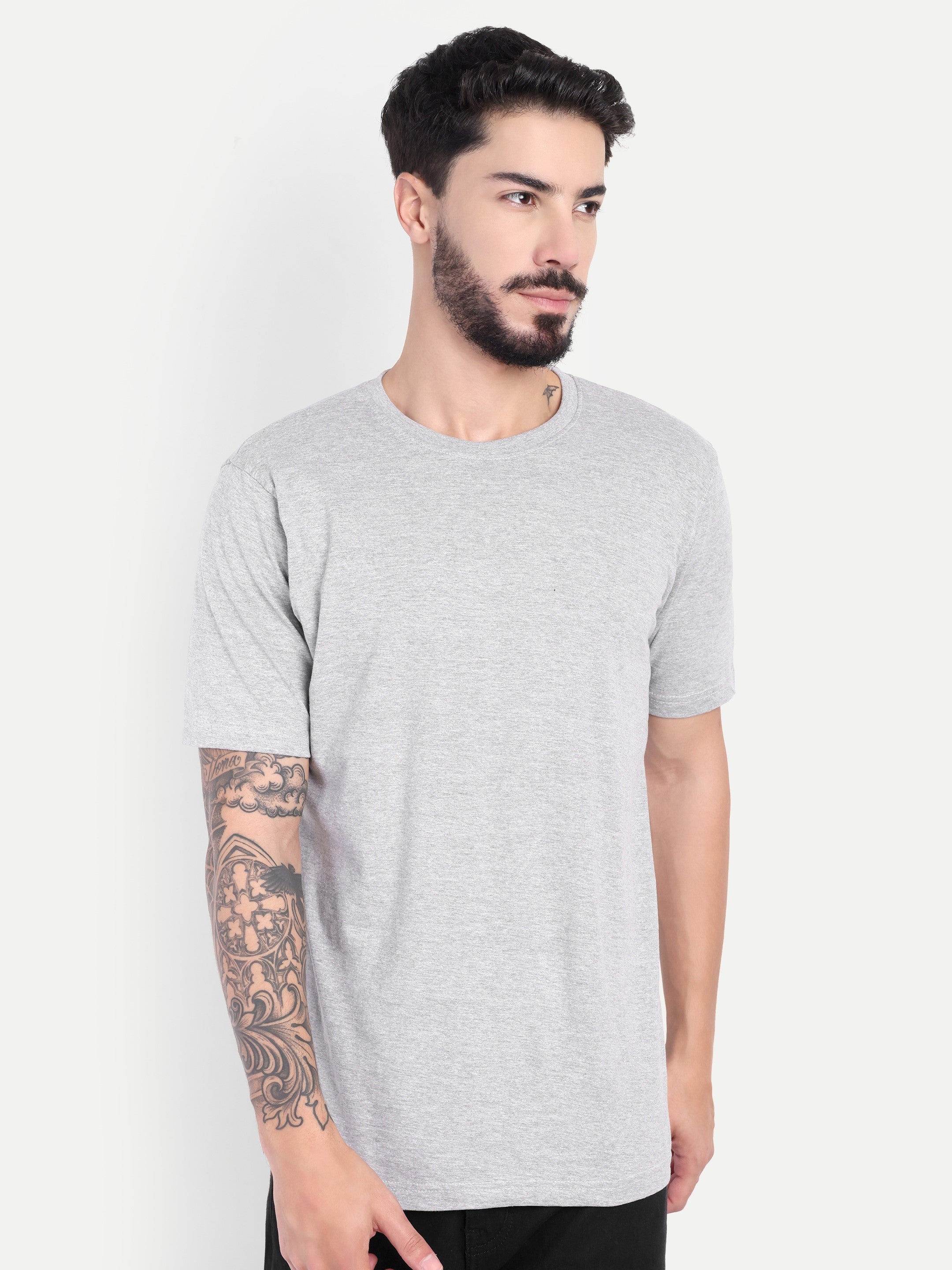 MENNER Round Neck T-Shirt | Gray