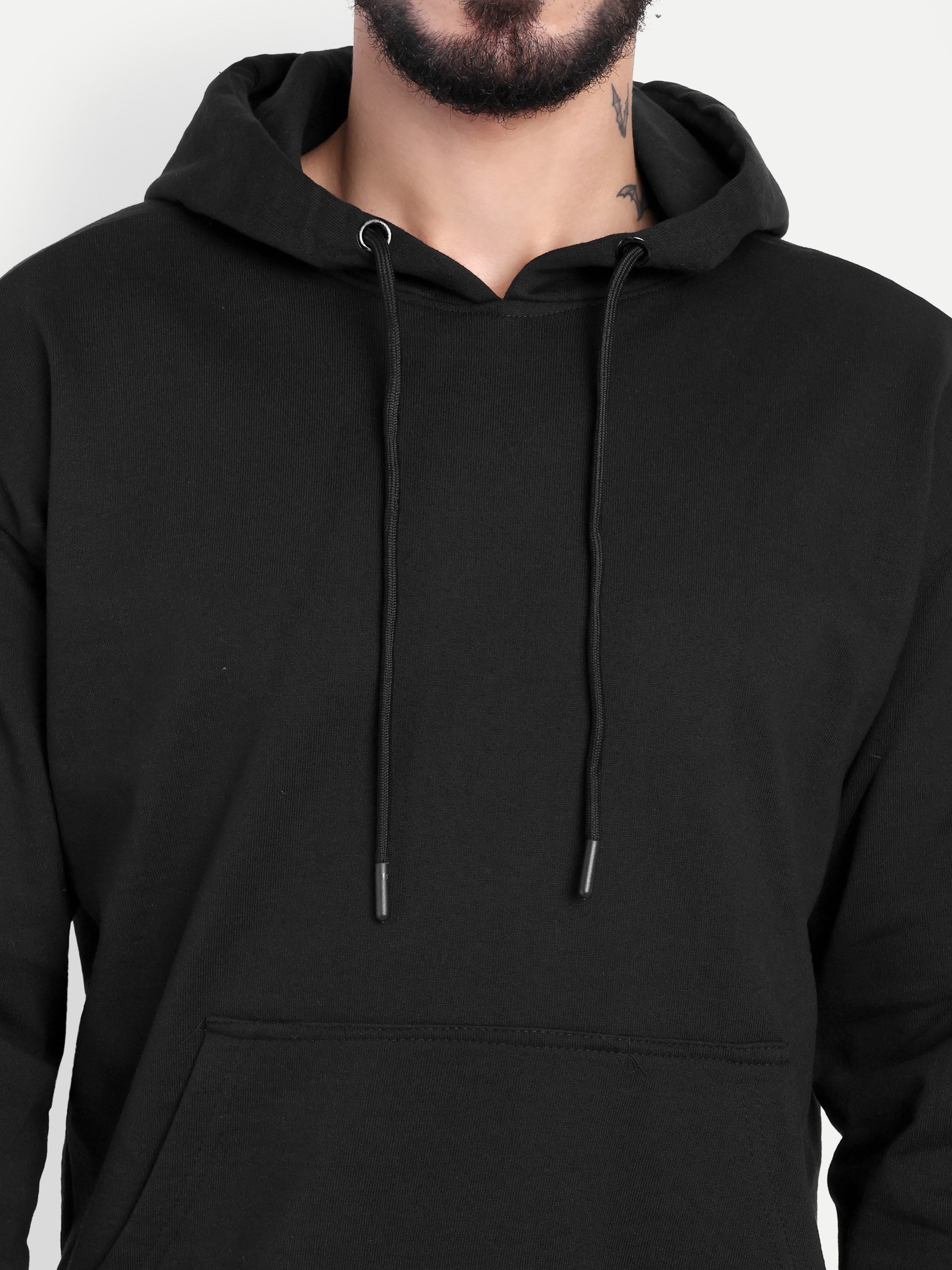 MENNER Premium Black Dropshoulder Hoodie