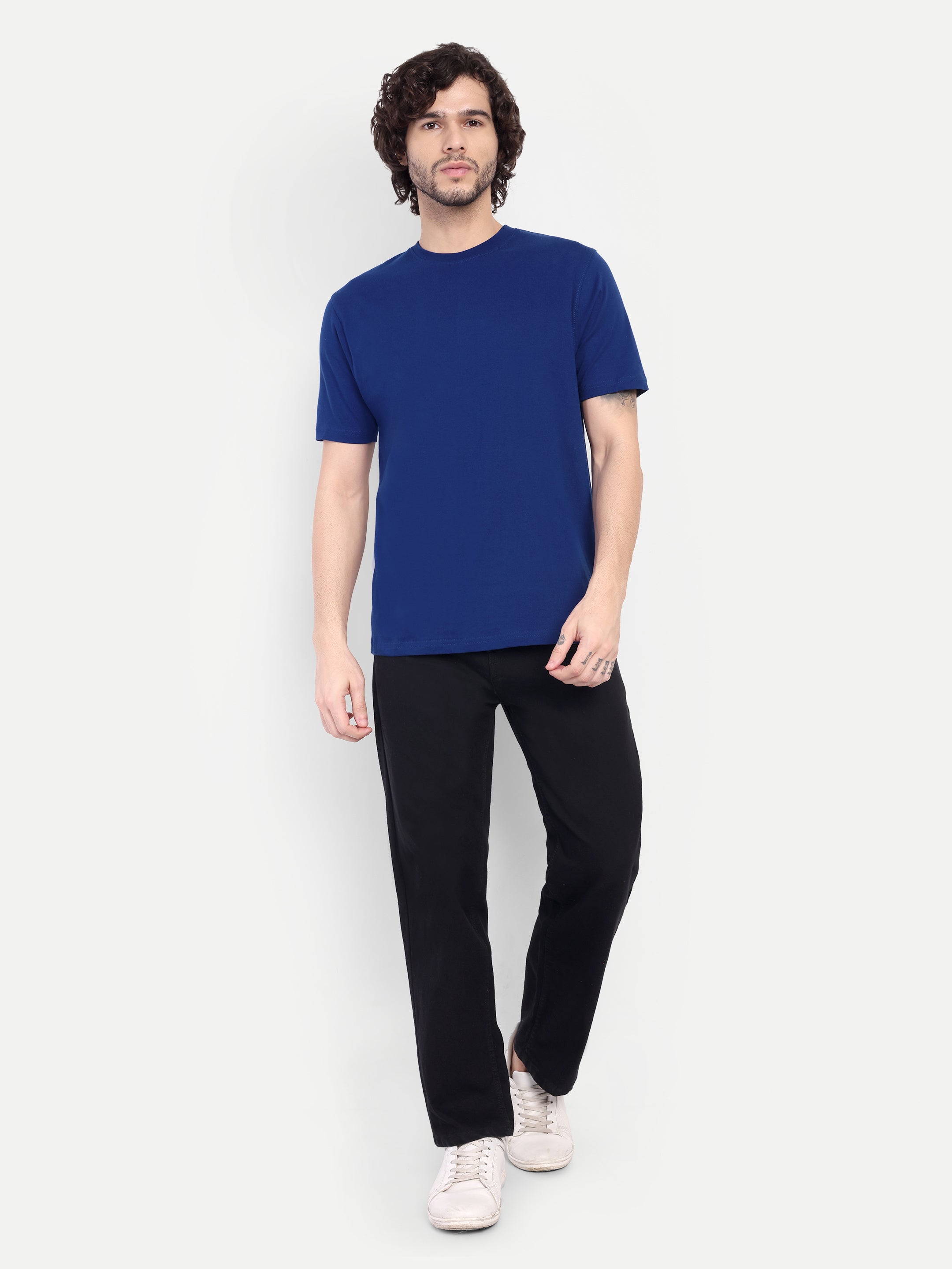 MENNER Round Neck T-Shirt | Blue