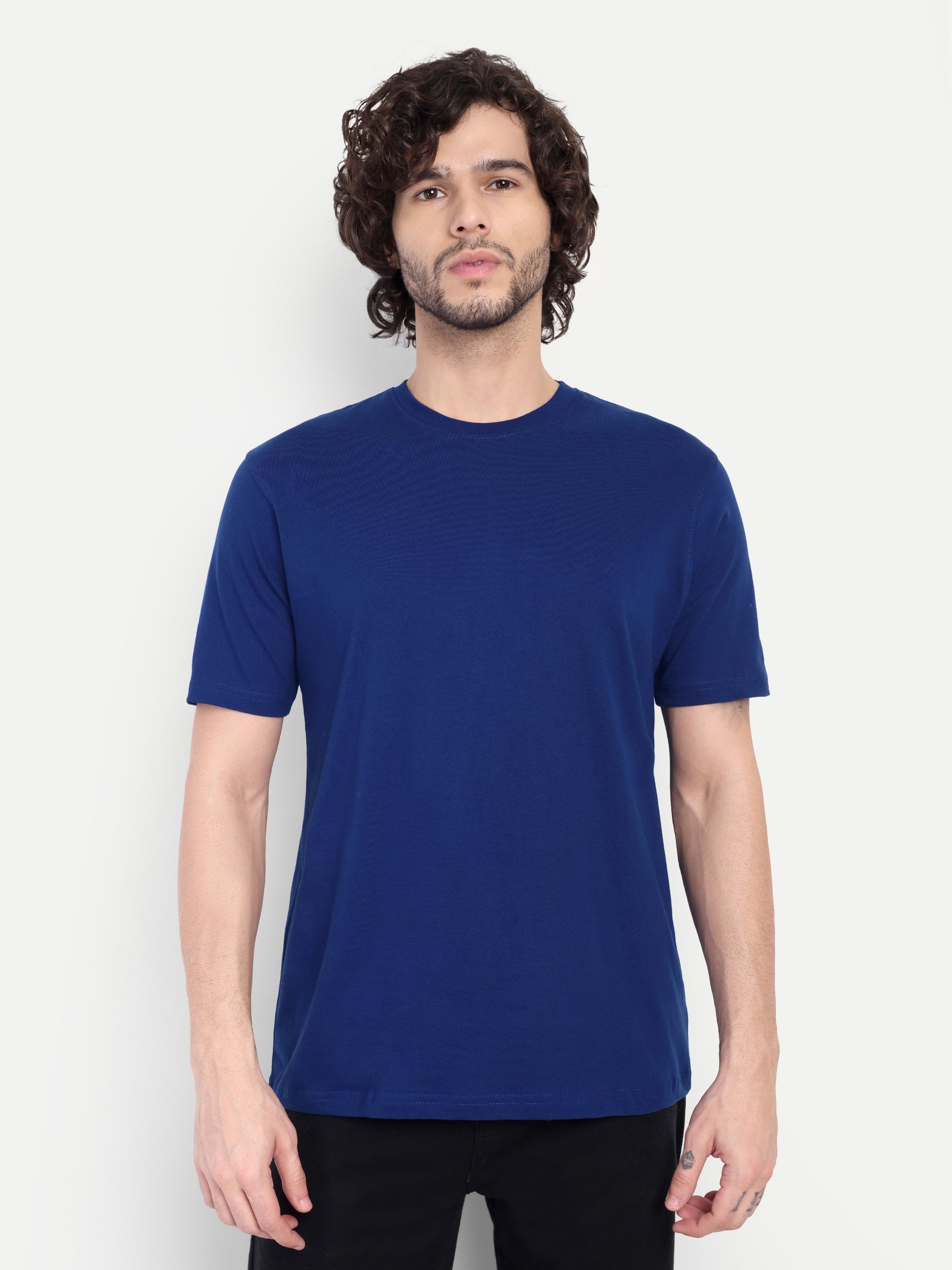 MENNER Round Neck T-Shirt | Blue