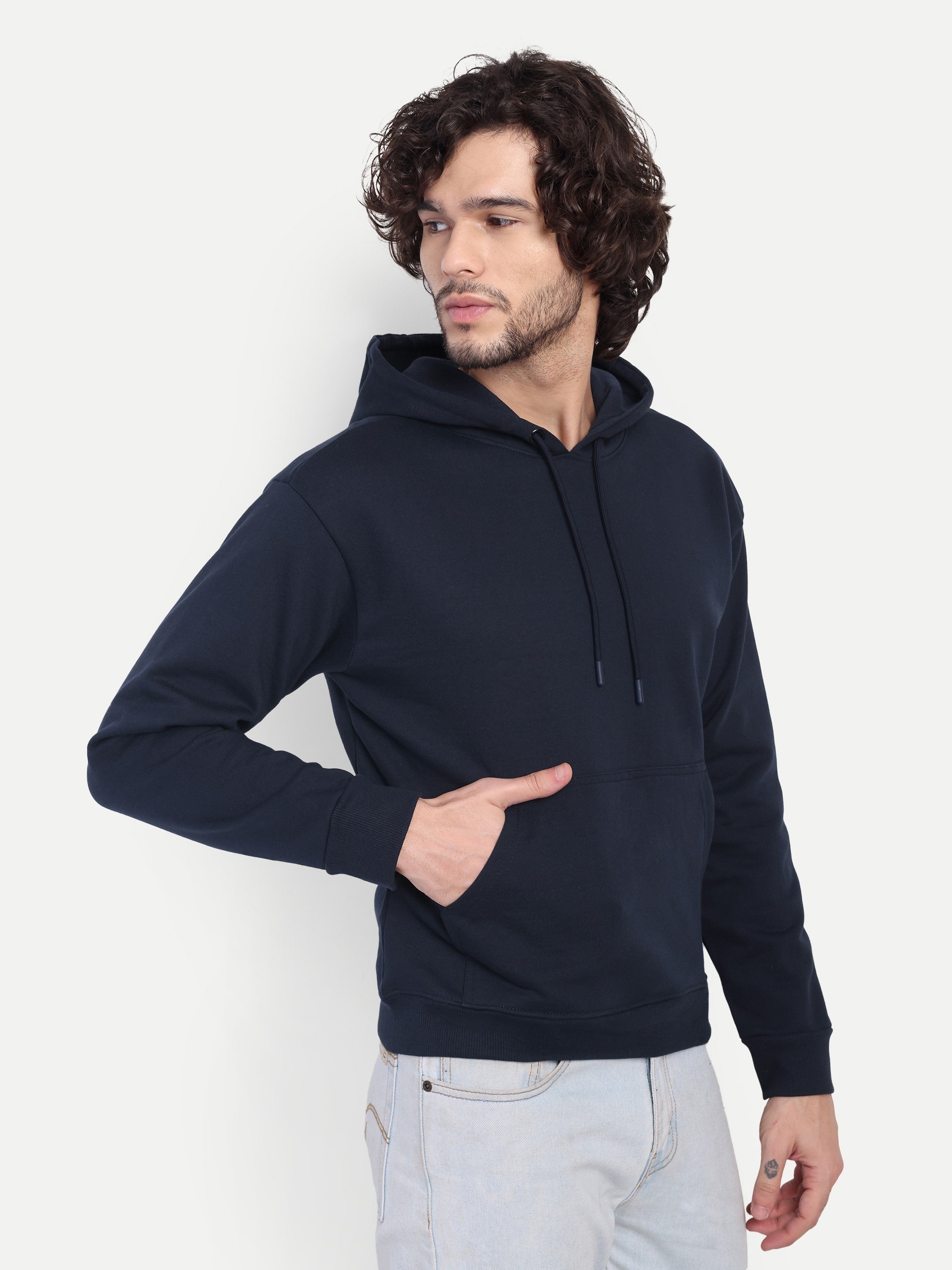 MENNER Premium Navy Dropshoulder Hoodie