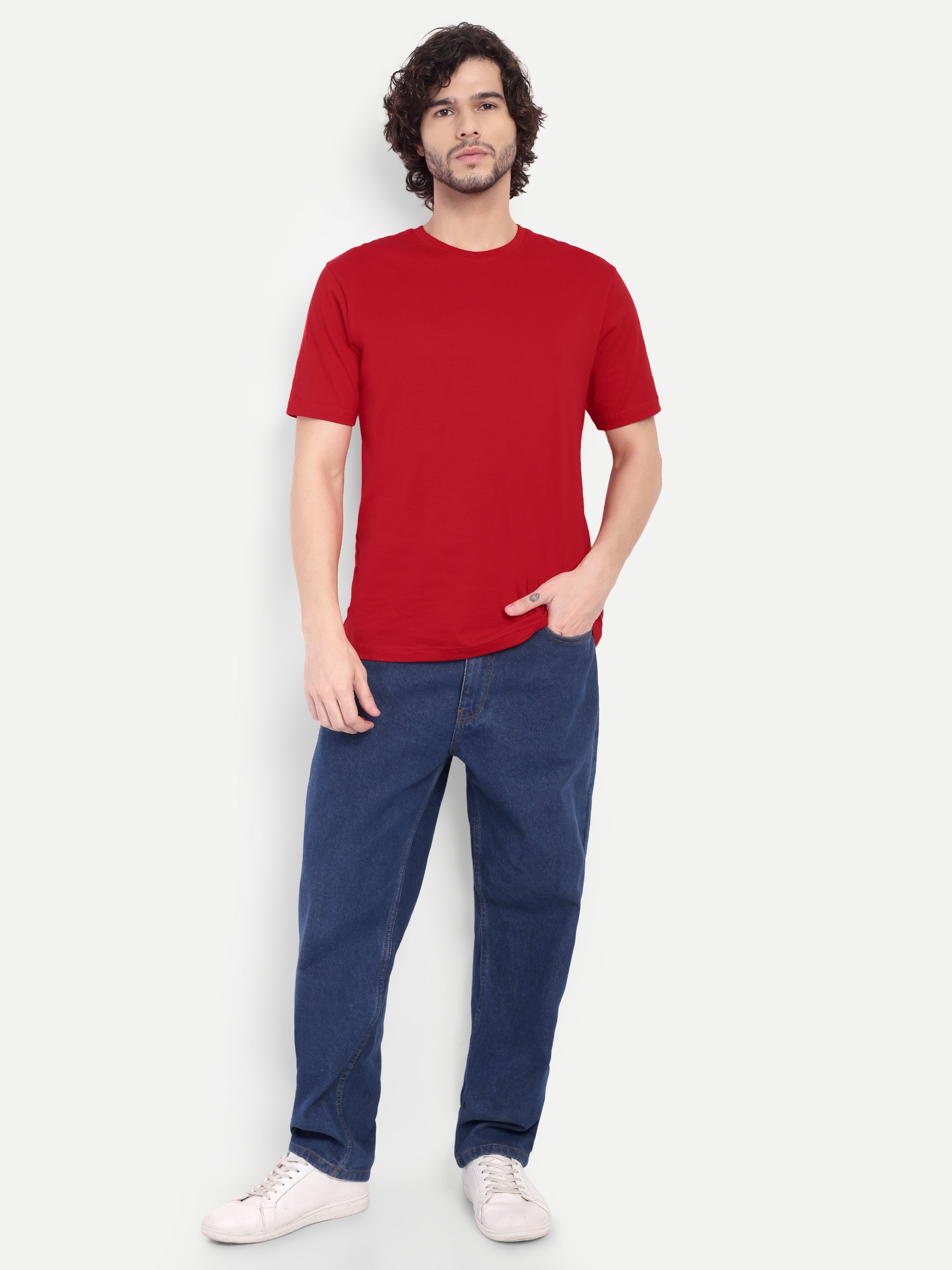 MENNER Round Neck T-Shirt | Red