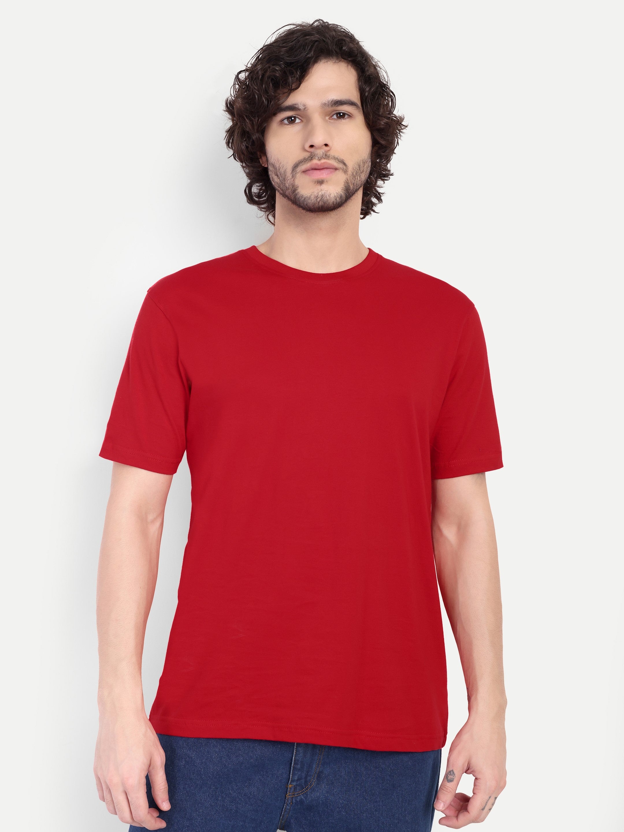MENNER Round Neck T-Shirt | Red