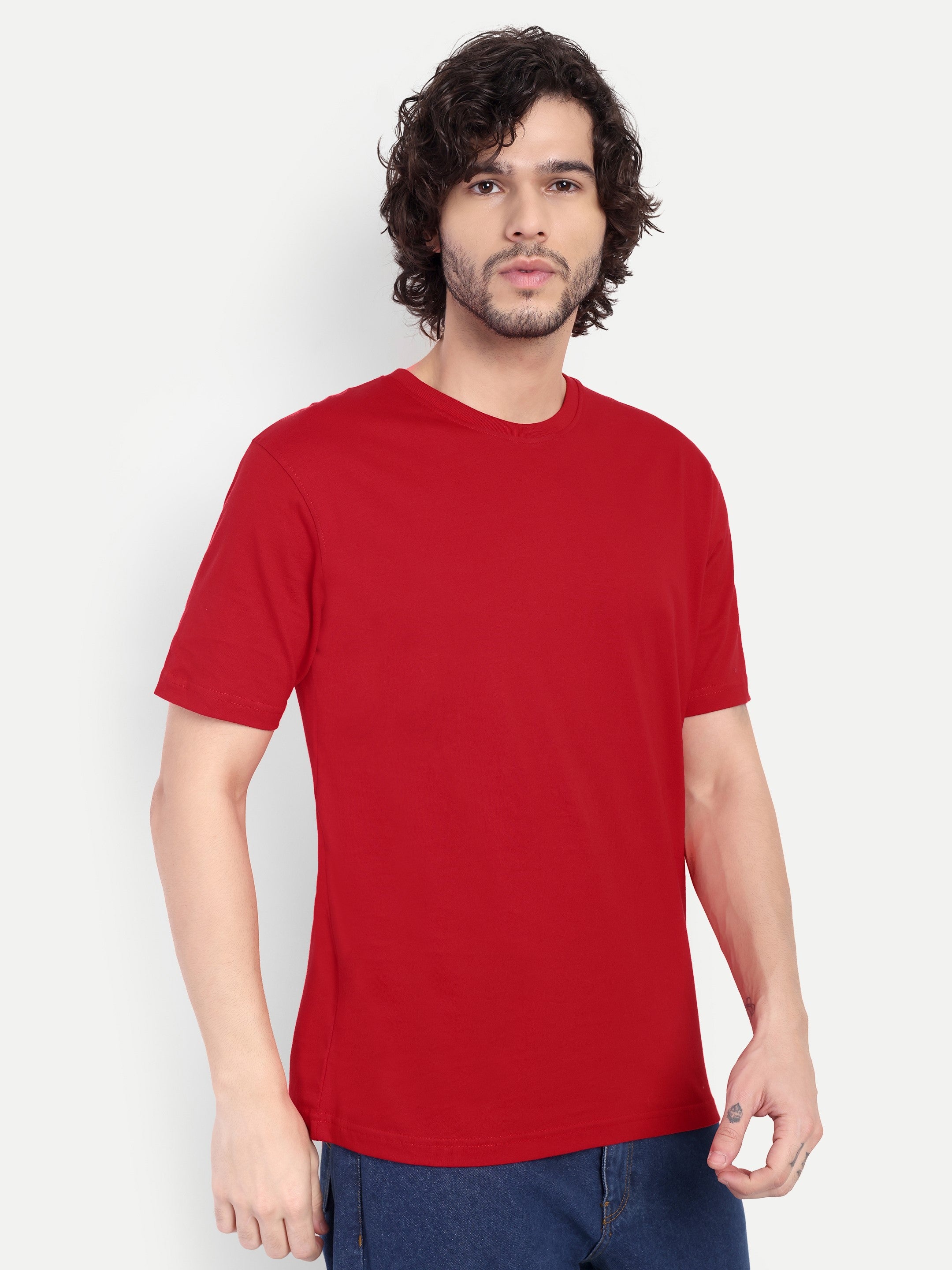 MENNER Round Neck T-Shirt | Red