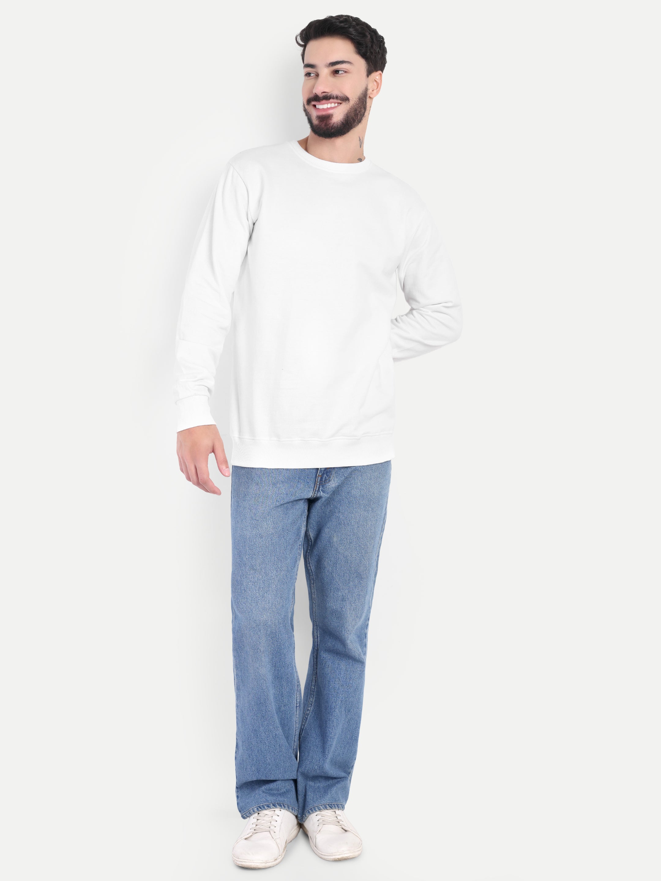 MENNER Premium White Sweatshirt