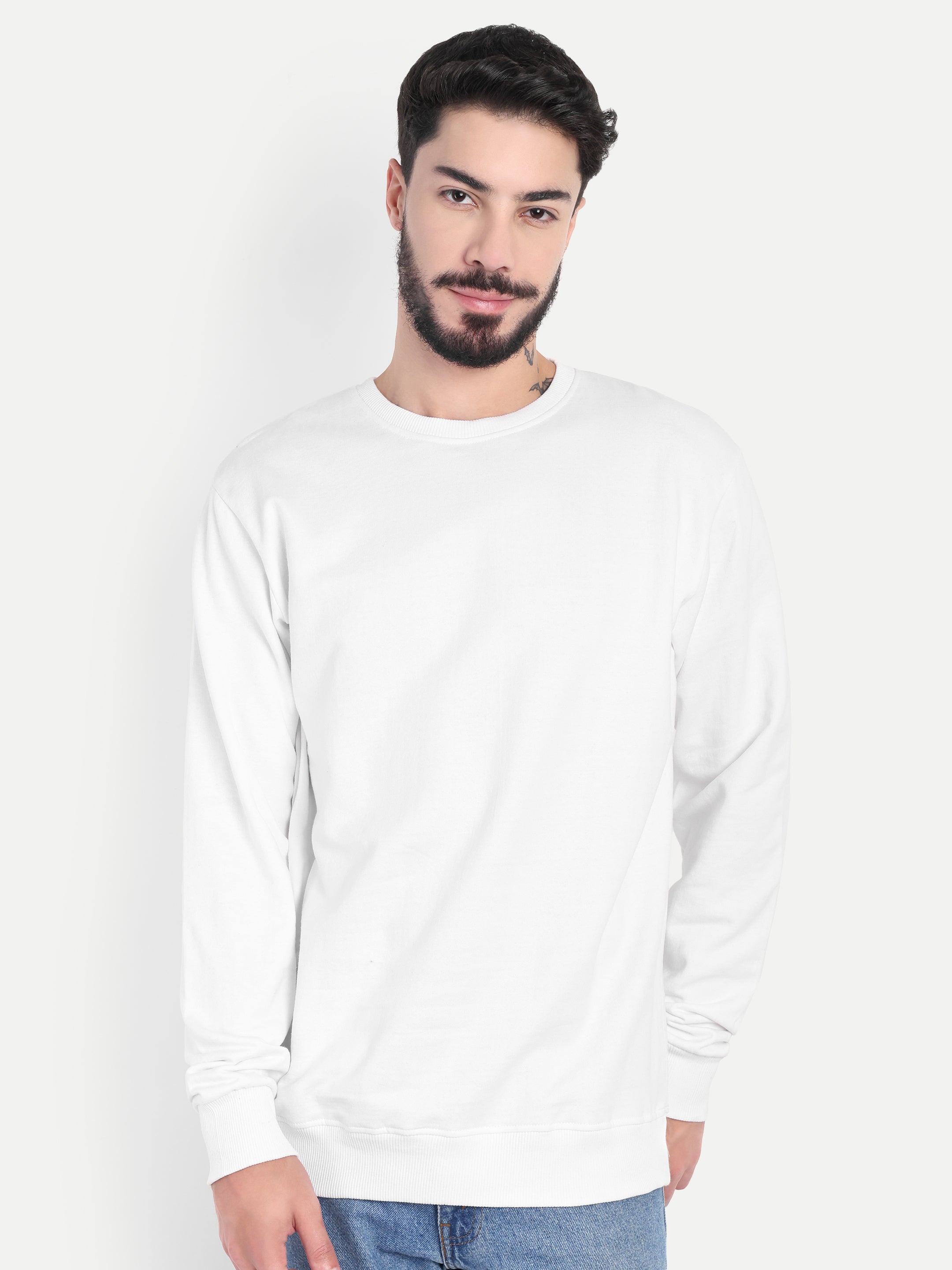 MENNER Premium White Sweatshirt