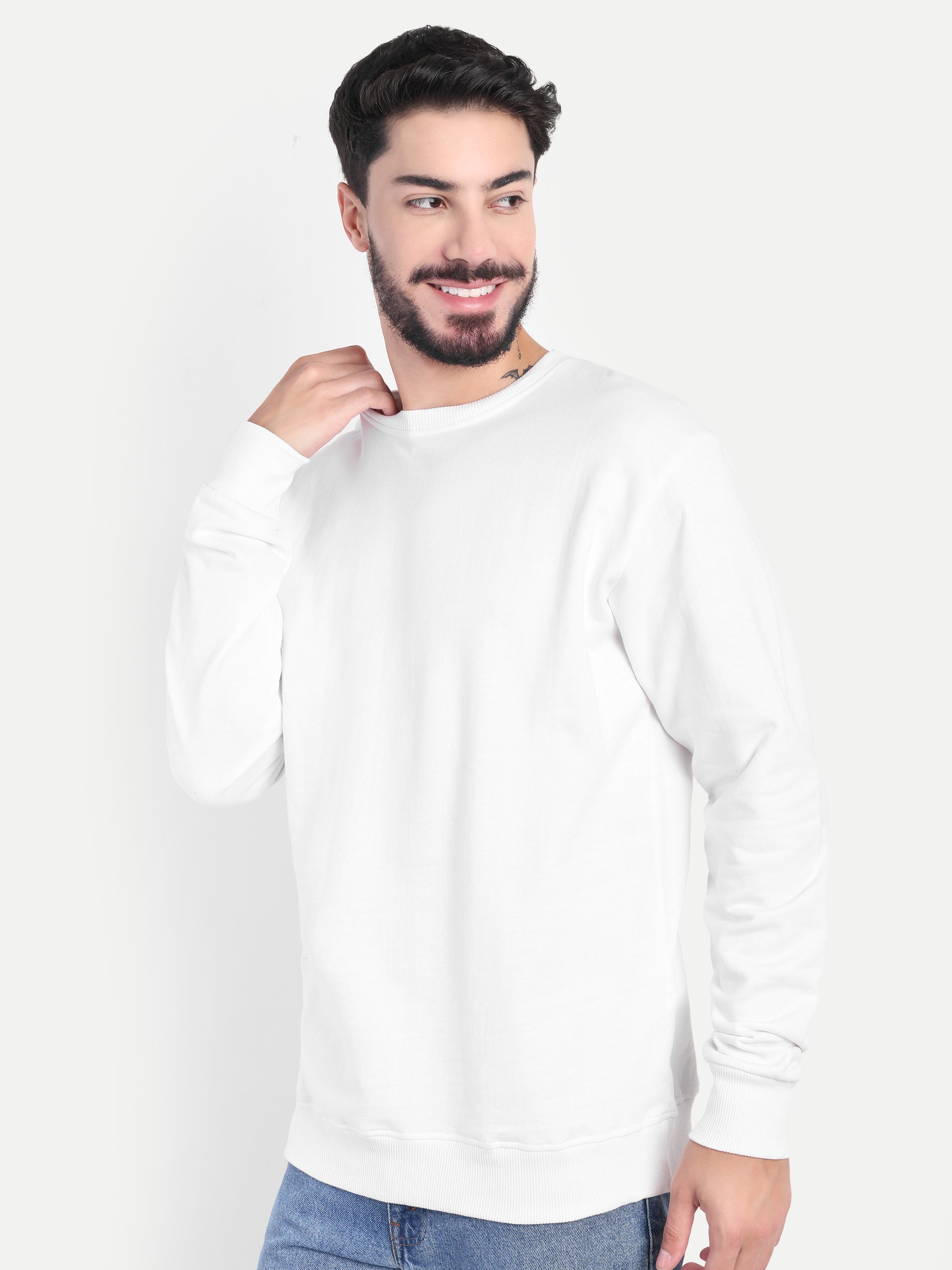 MENNER Premium White Sweatshirt